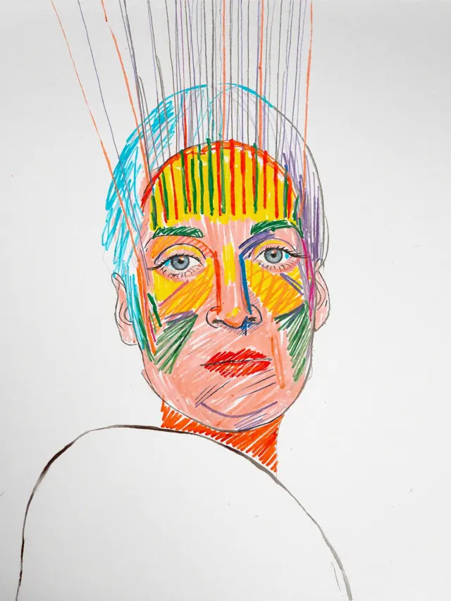 Small line portrait of Dita, a Grove & Grain visitor