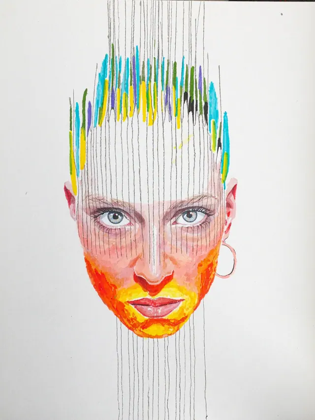 Small line portrait of Maud, a Grove & Grain visitor