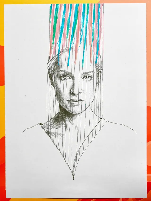 Small line portrait of Sena, a Grove & Grain visitor