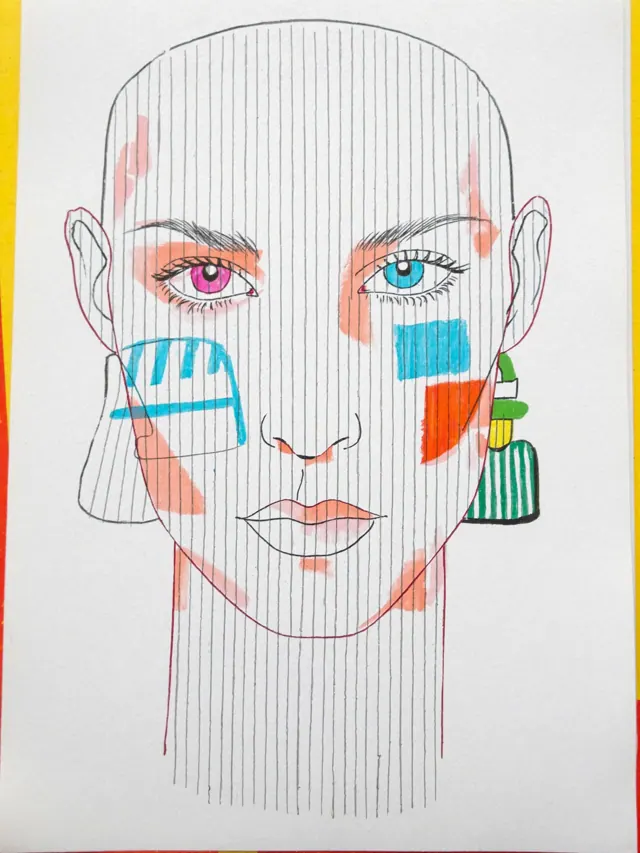 Small line portrait of Petra, a Grove & Grain visitor