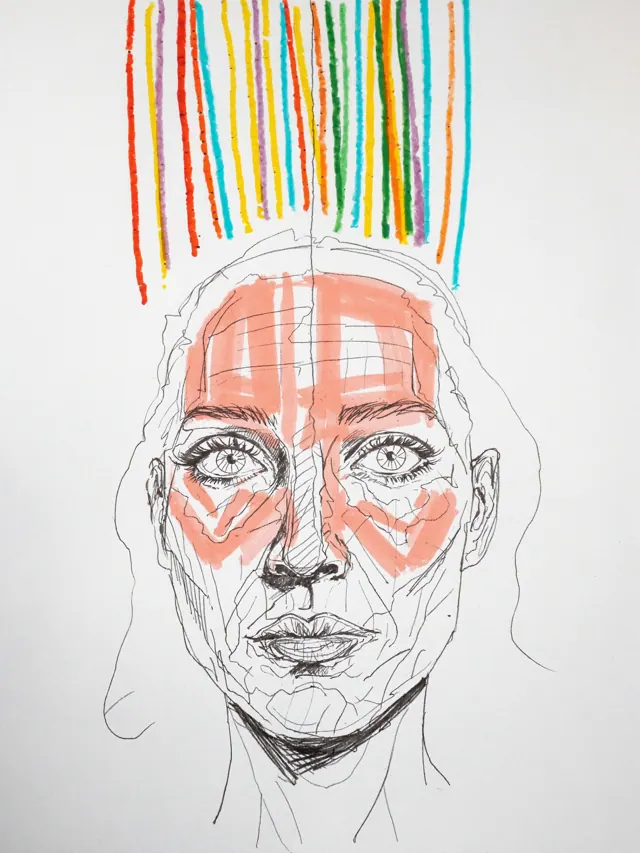 Small line portrait of Quinn, a Grove & Grain visitor