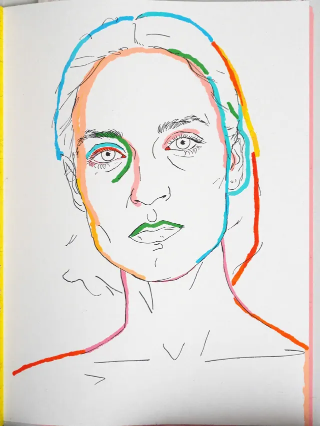Small line portrait of Kaia, a Grove & Grain visitor