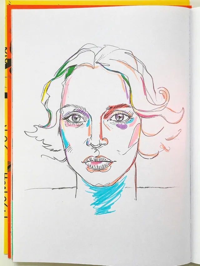Small line portrait of Nika, a Grove & Grain visitor