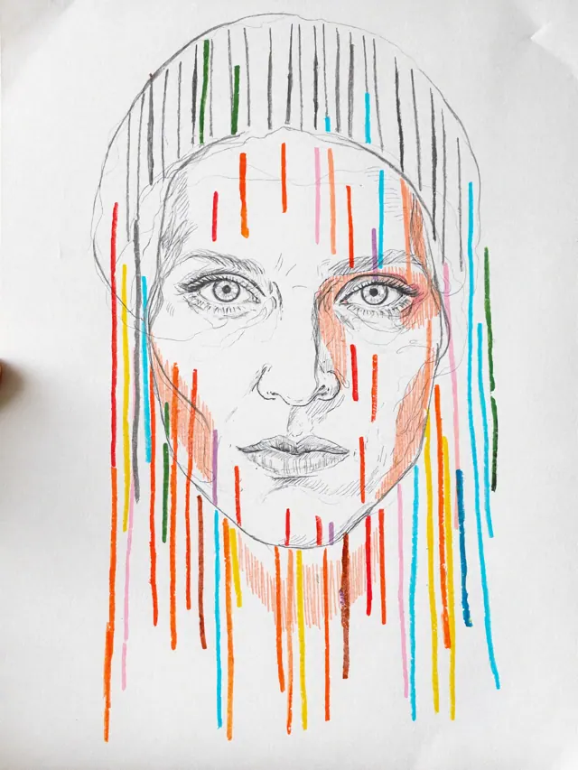 Small line portrait of Lena, a Grove & Grain visitor